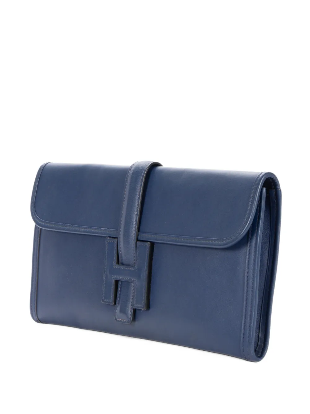 Hermès Pre-Owned Jige Elan leather clutch bag - Blue