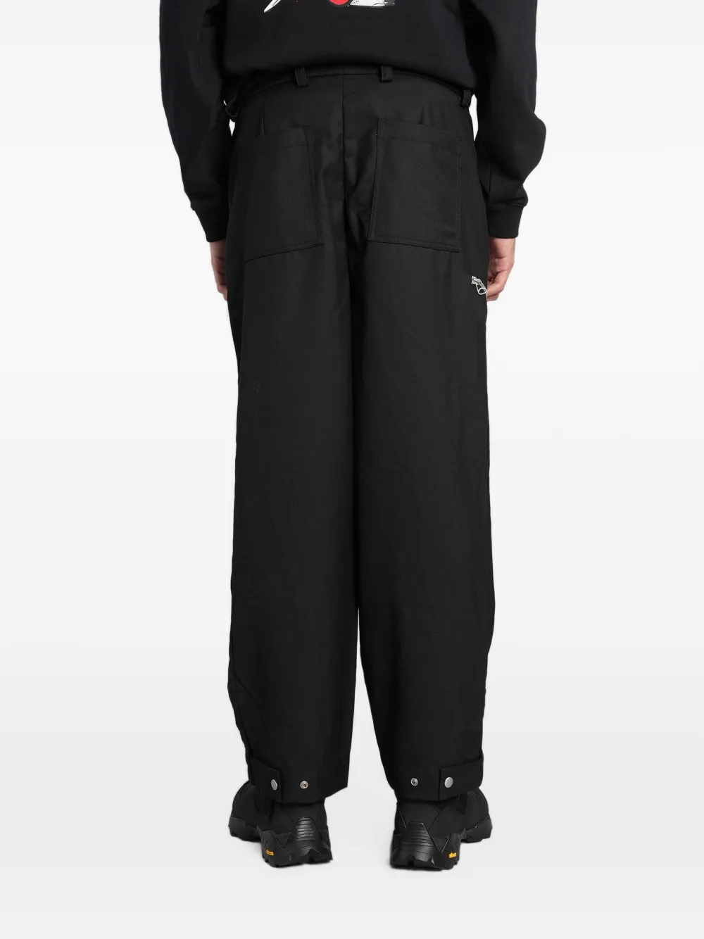Peacemaker Oamc pleated straight-leg trousers Zwart