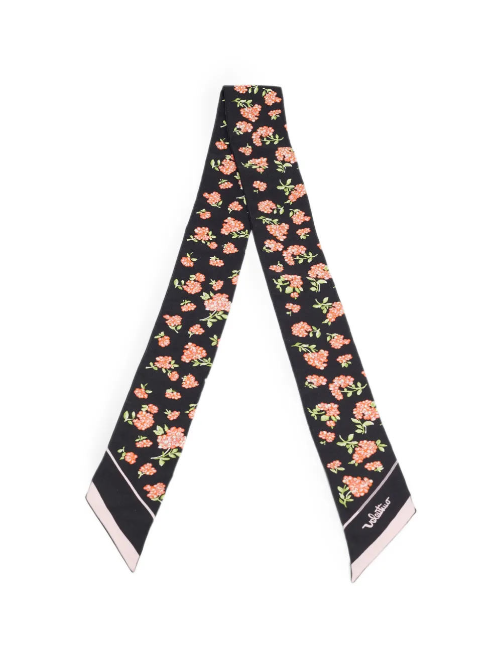 Valentino Garavani Pre-Owned Mazzetto Coriander floral-print scarf - Nero