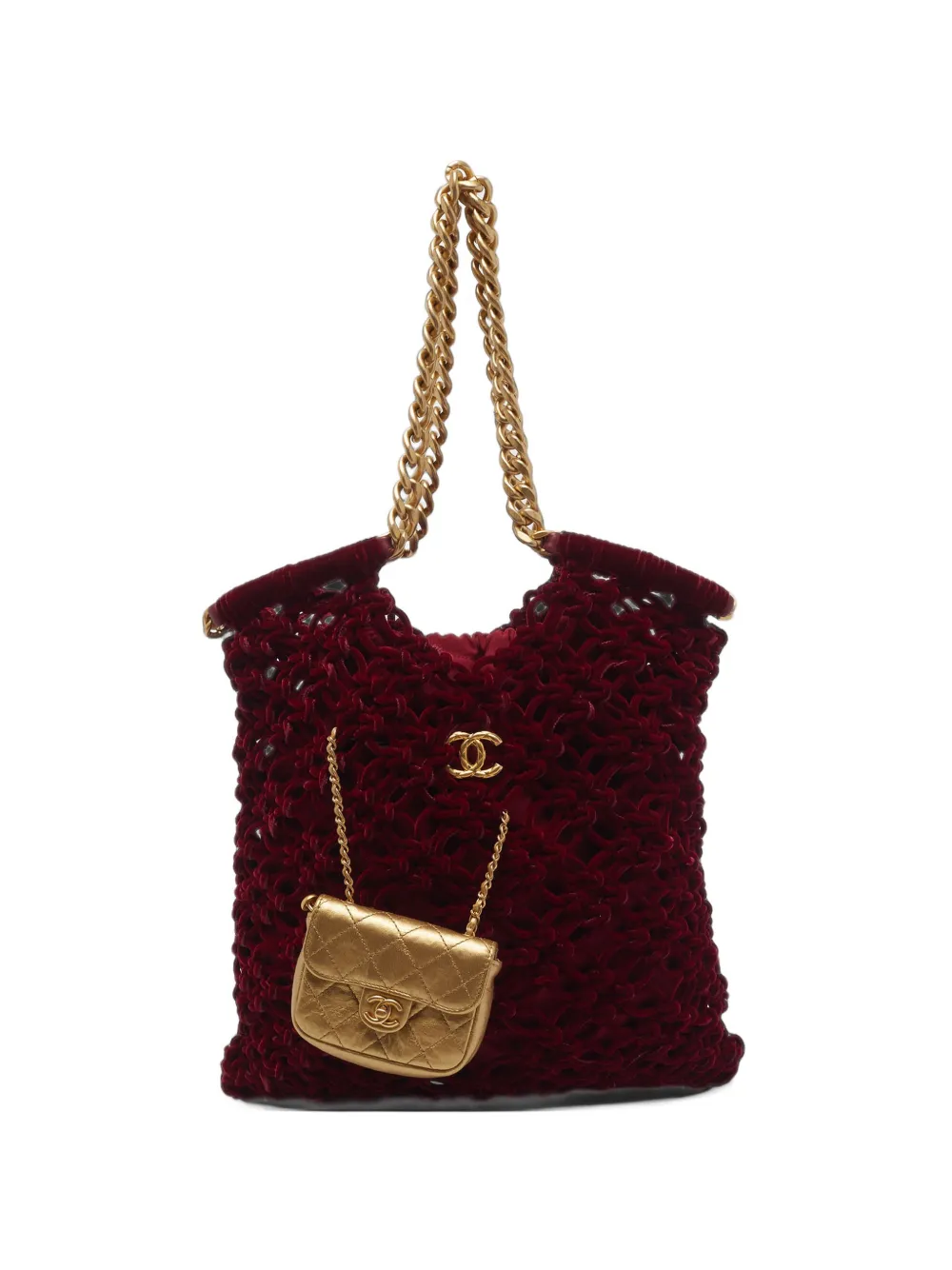 CHANEL Pre-Owned Precious braided velvet tote bag - Rot