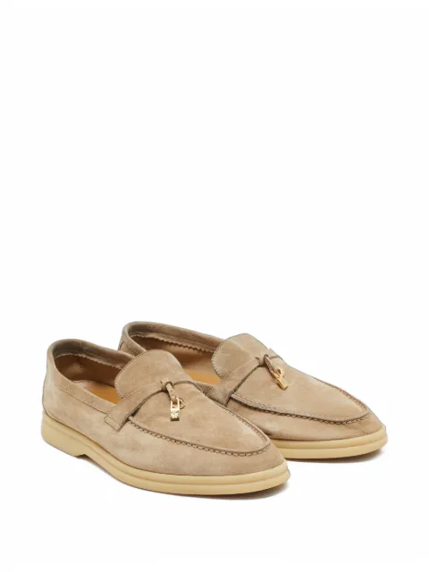 Loro Piana Pre-Owned 서머 워크 스웨이드 로퍼