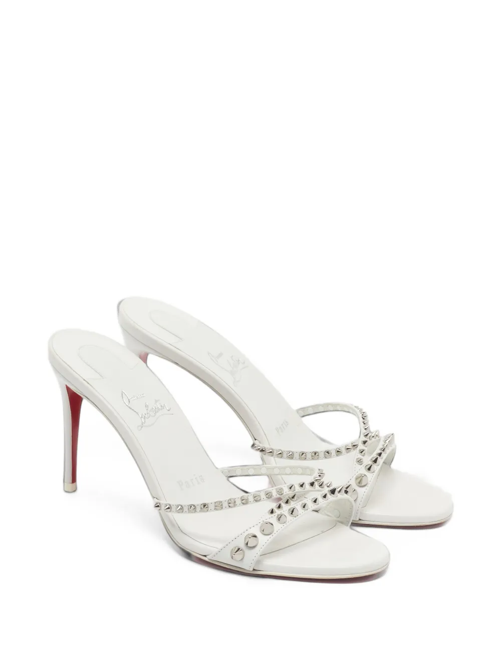 Christian Louboutin Pre-Owned Tatoosh Spikes leather sandals - Weiß