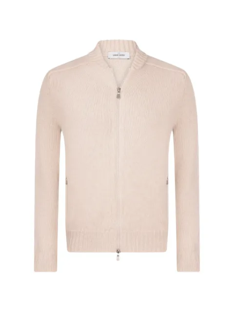 Gran Sasso Super Geelong zip-up knitted jacket