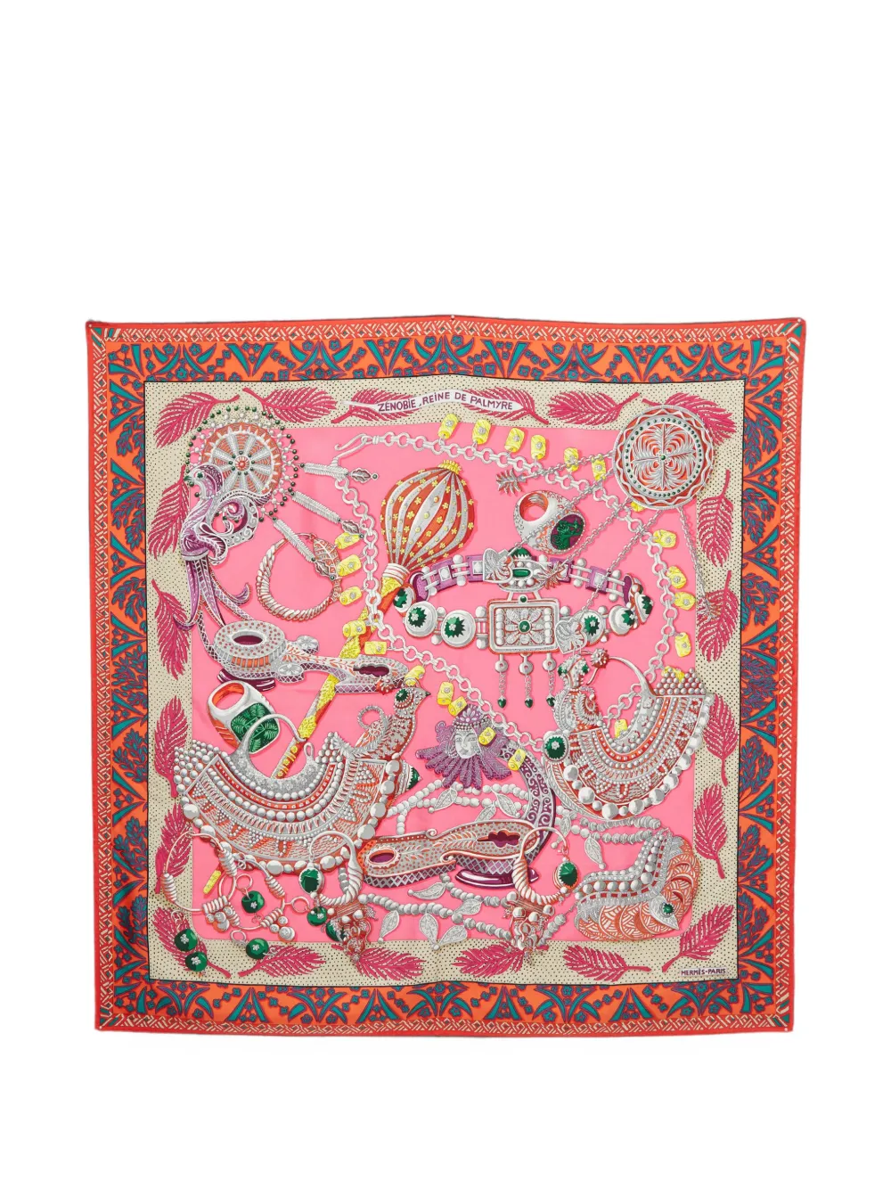 Hermès Pre-Owned Zénobie Reine De Palmyre silk scarf - Rosa