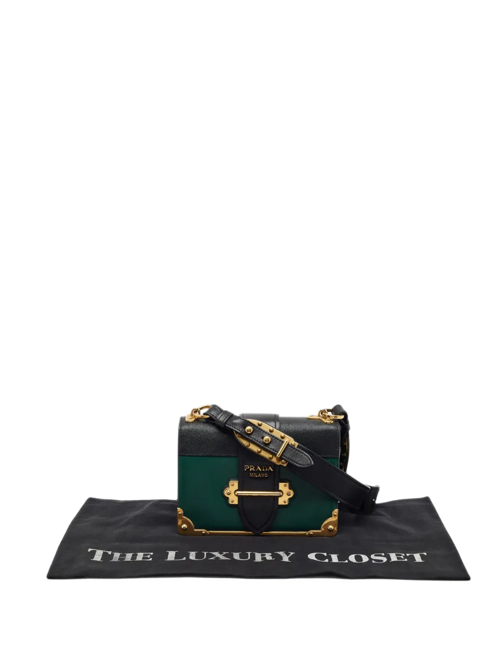 Prada Pre-Owned Cahier leather crossbody bag - Verde