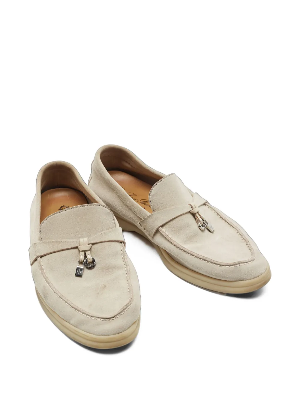 Loro Piana Pre-Owned Summer Charms Walk suede loafers - Grau