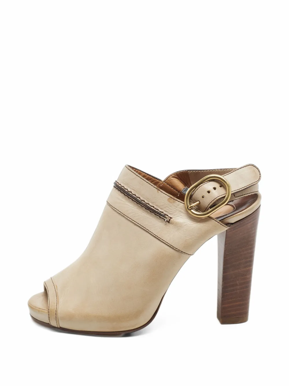 Chloé Pre-Owned buckle-fastening ankle strap sandals - Nude