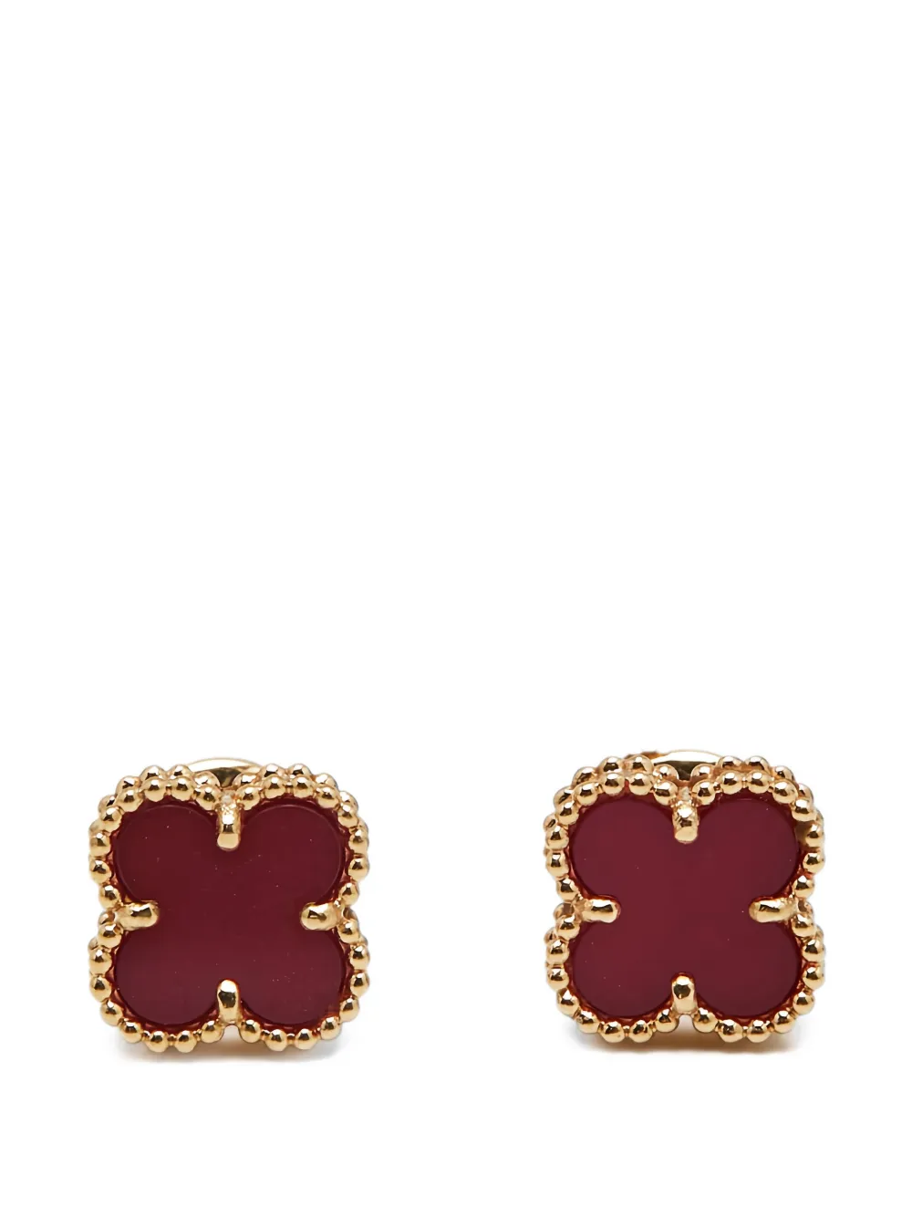 Van Cleef & Arpels Pre-Owned Sweet Alhambra carnelian earrings - Oro