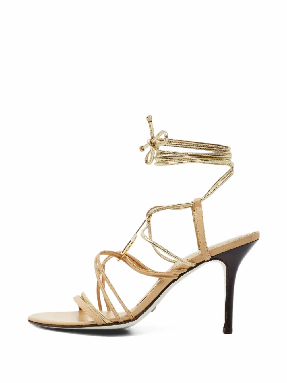 Dolce & Gabbana Pre-Owned ankle-tie leather sandals - Nude