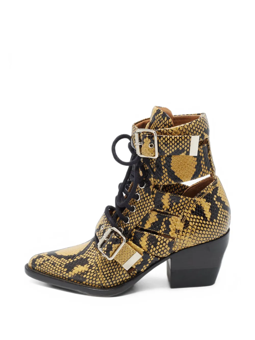 Chloé Pre-Owned Rylee buckled ankle boots - Gelb
