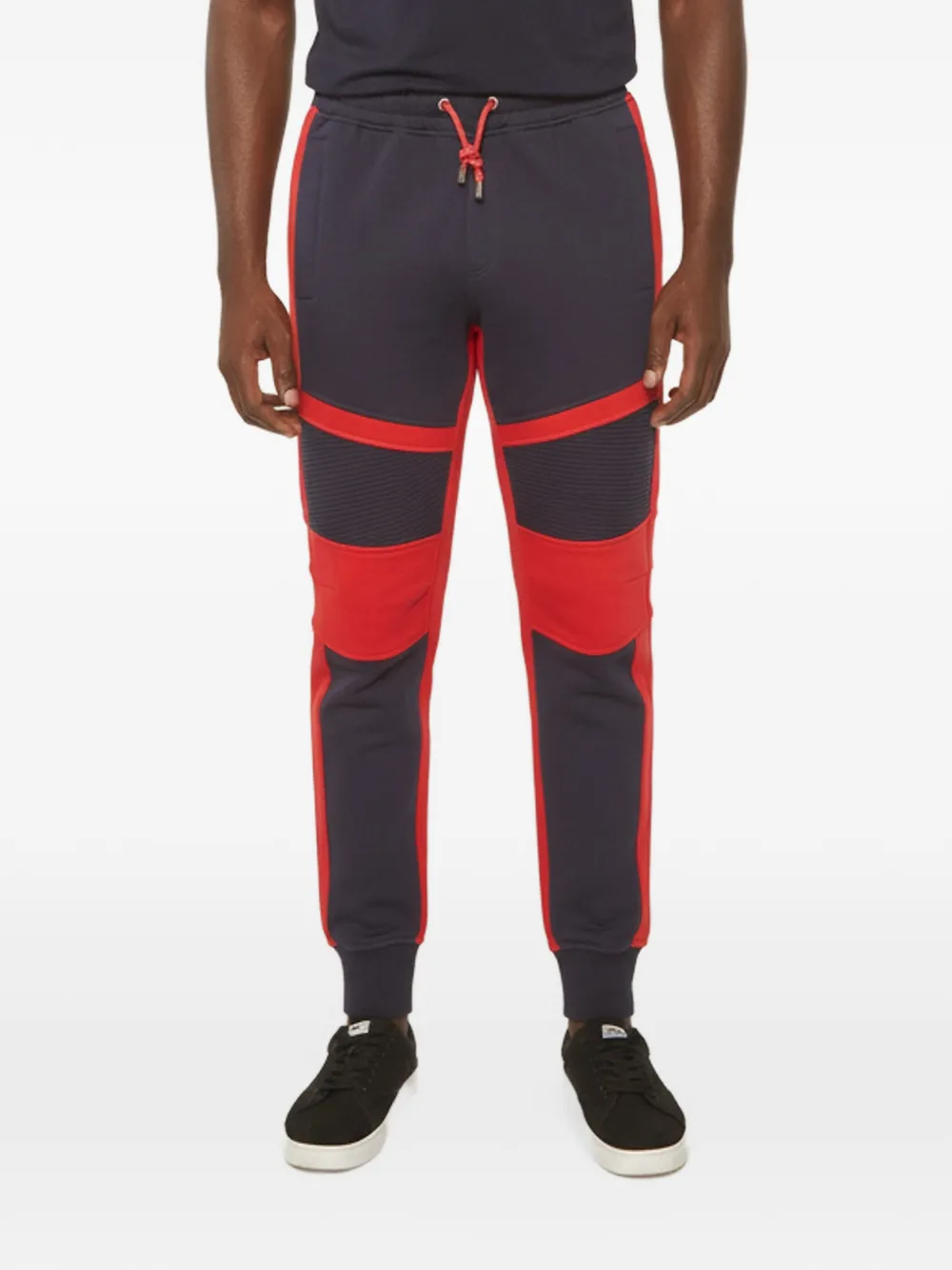 Balmain Pre-Owned color-block drawstring track pants - Blau