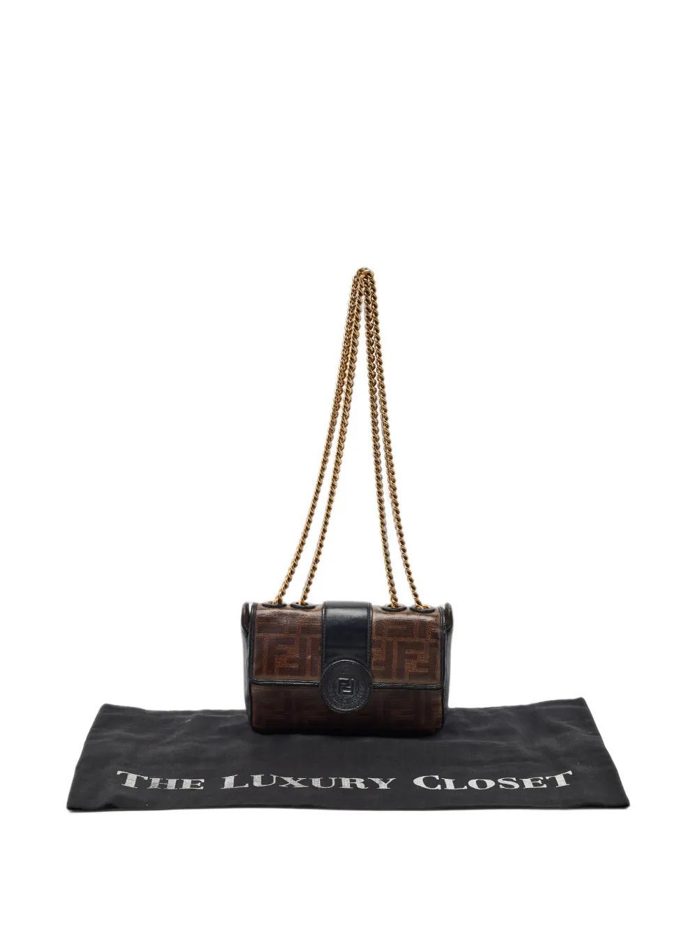 Fendi Pre-Owned 2019 Zucca-monogram chain-strap mini bag Bruin