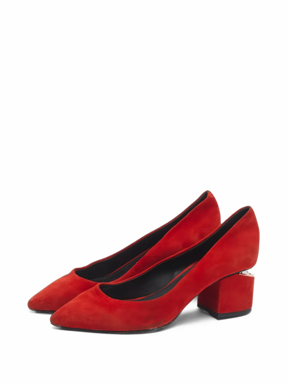 Alexander Wang pointed-toe block-heel pumps - Orange