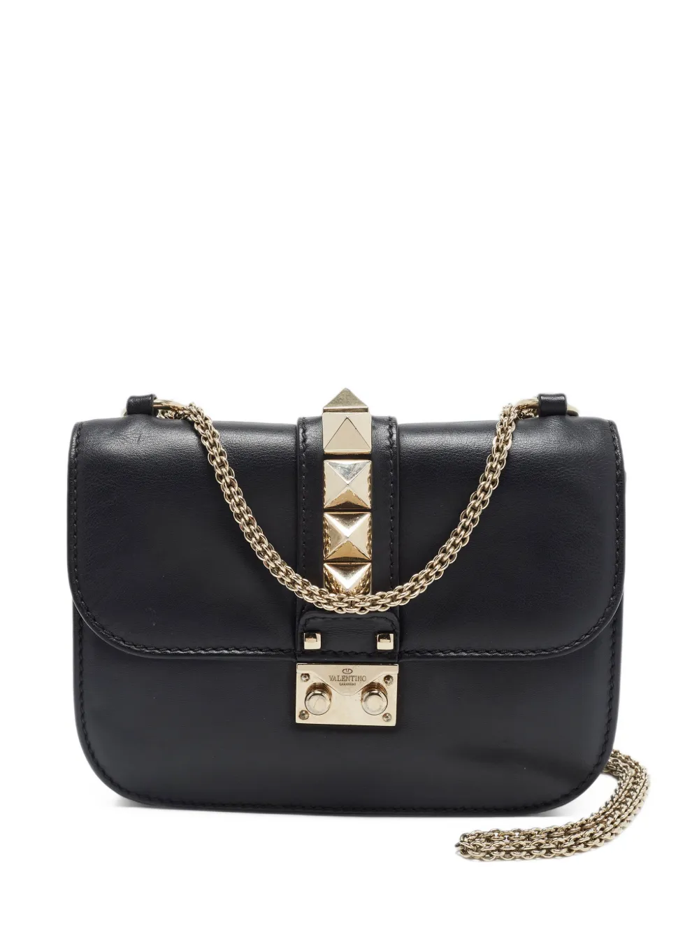 Valentino Garavani Pre-Owned small Rockstud Glam Lock shoulder bag - Nero