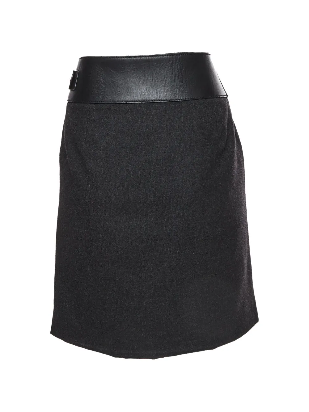 Celine Pre-Owned 2011 leather-trim mini skirt - Schwarz