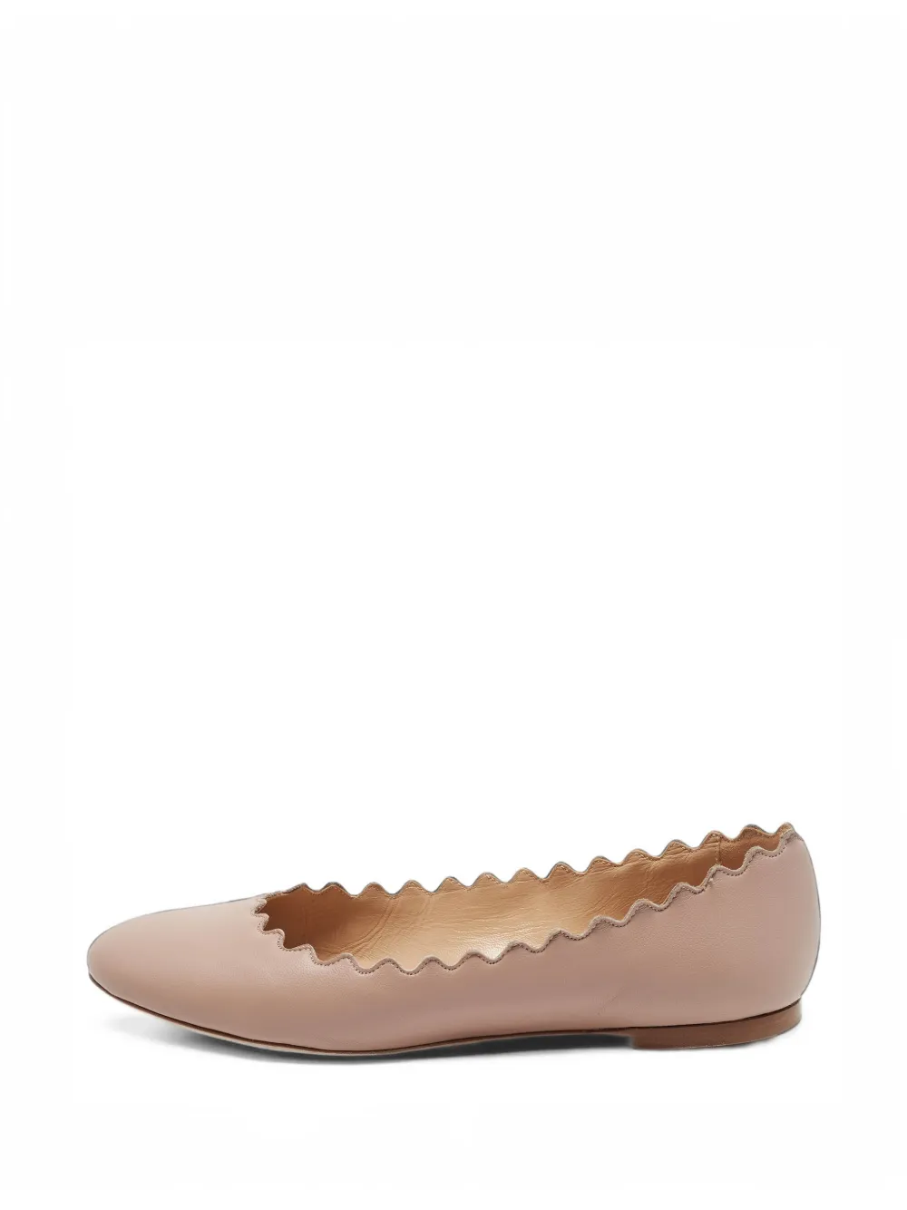 Chloé Pre-Owned Lauren scalloped ballet flats - Rosa