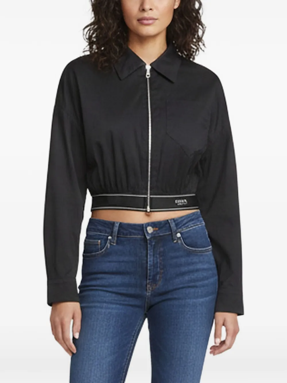 Prada Pre-Owned zip-up cropped jacket - Nero
