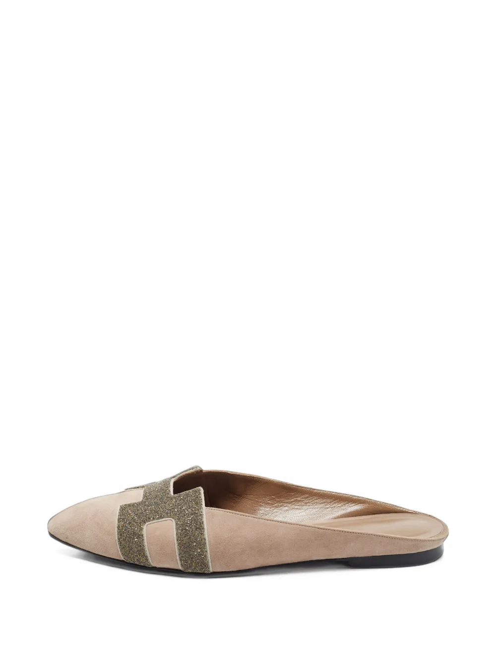 Hermès Pre-Owned Roxane crystal-embellished mules - Tons neutres