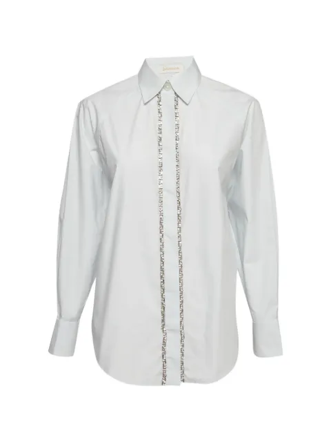 ZIMMERMANN camisa de popelina con detalles de cristales