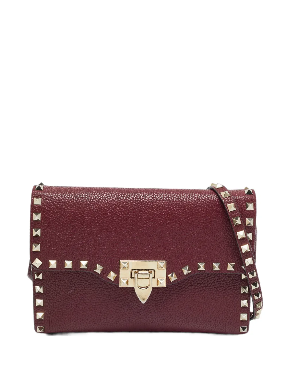 Valentino Garavani Pre-Owned Rockstud flip-lock shoulder bag - Rosso