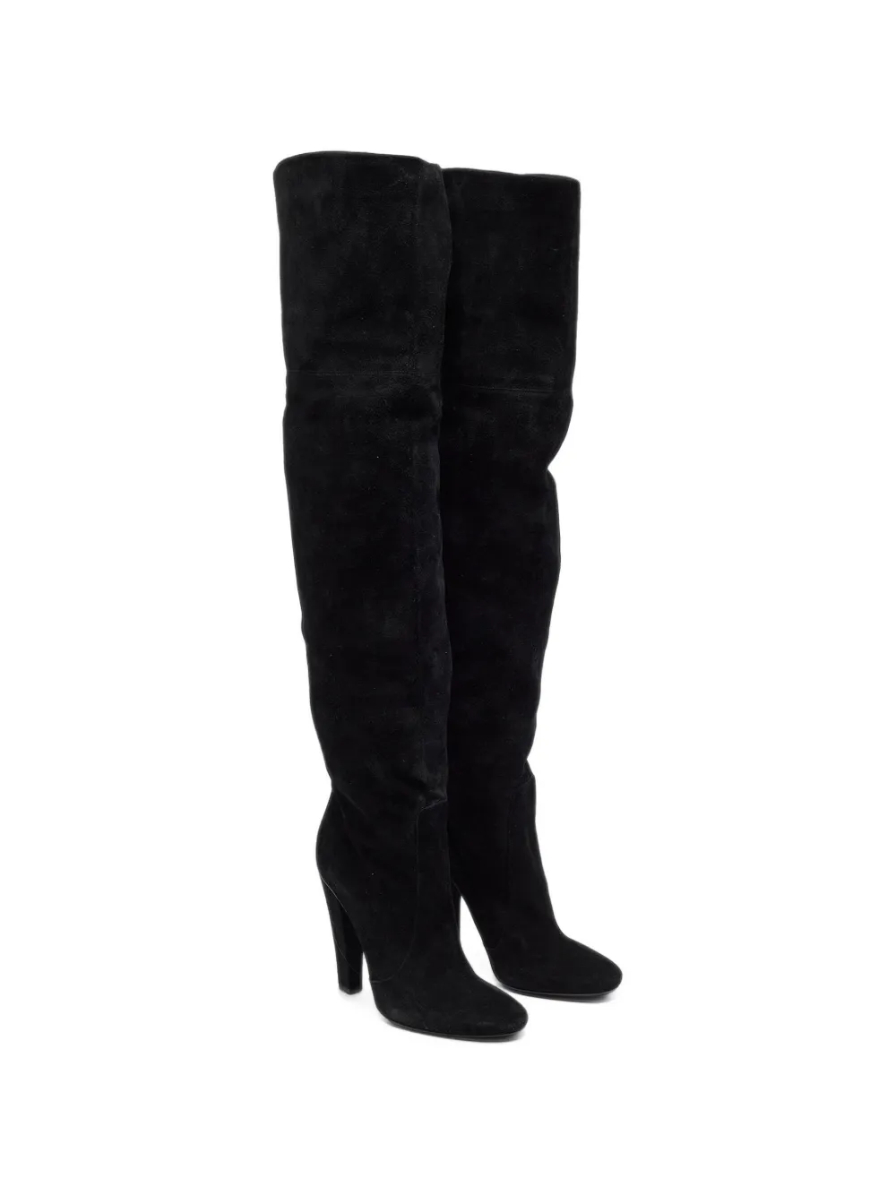Jimmy Choo Pre-Owned slouched suede boots - Schwarz