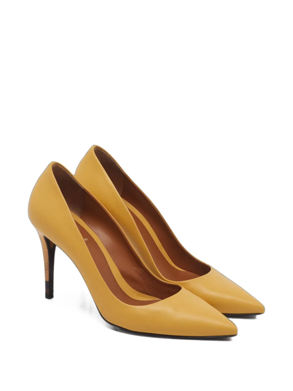 Fendi Pre-Owned pointed-toe leather pumps - Gelb