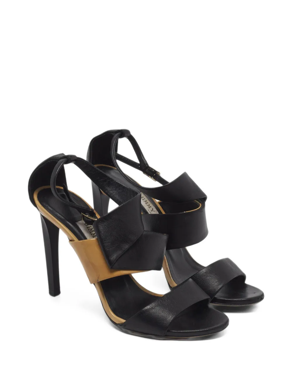 Jimmy Choo Pre-Owned Trapeze leather sandals - Schwarz
