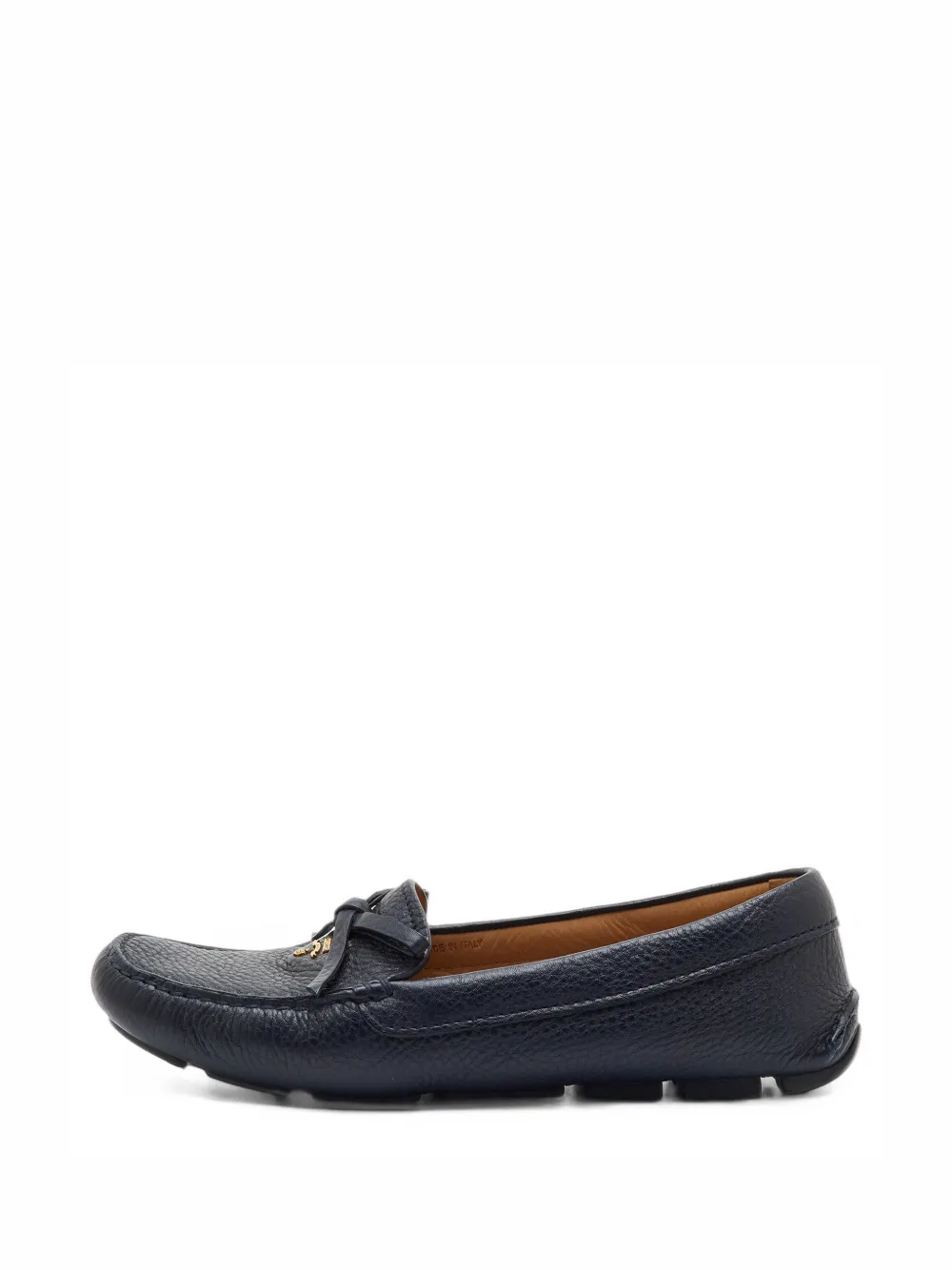 Prada Pre-Owned Vitello Daino bow loafers - Blau