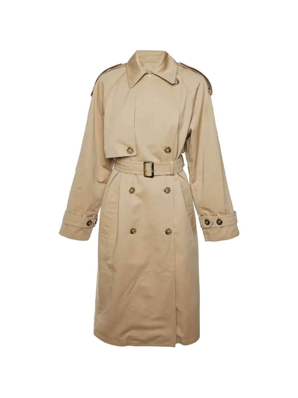 Sportmax quilted double-breasted trench coat - Nude
