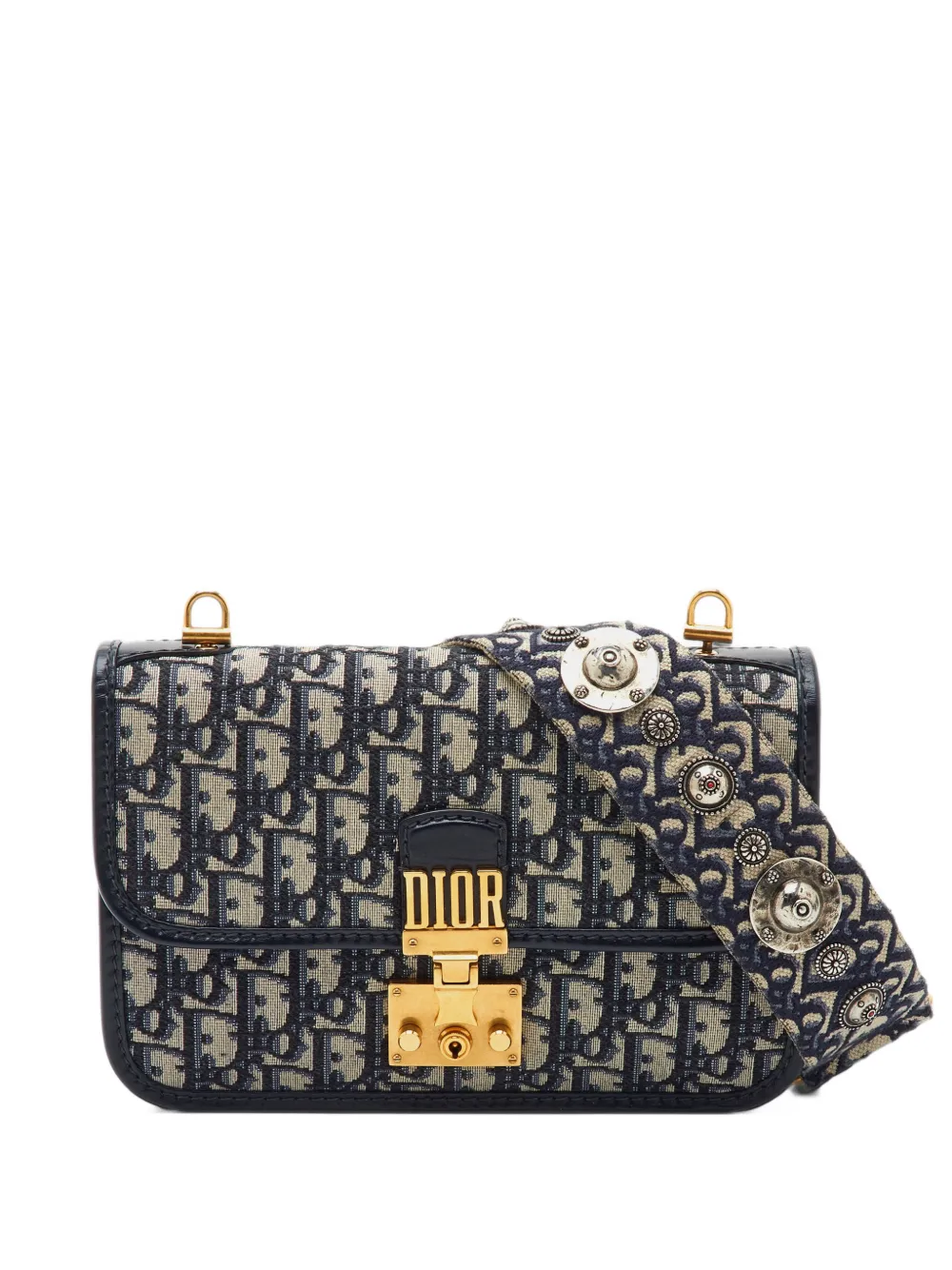 Christian Dior Pre-Owned 2018 small DiorAddict Oblique shoulder bag - Blau
