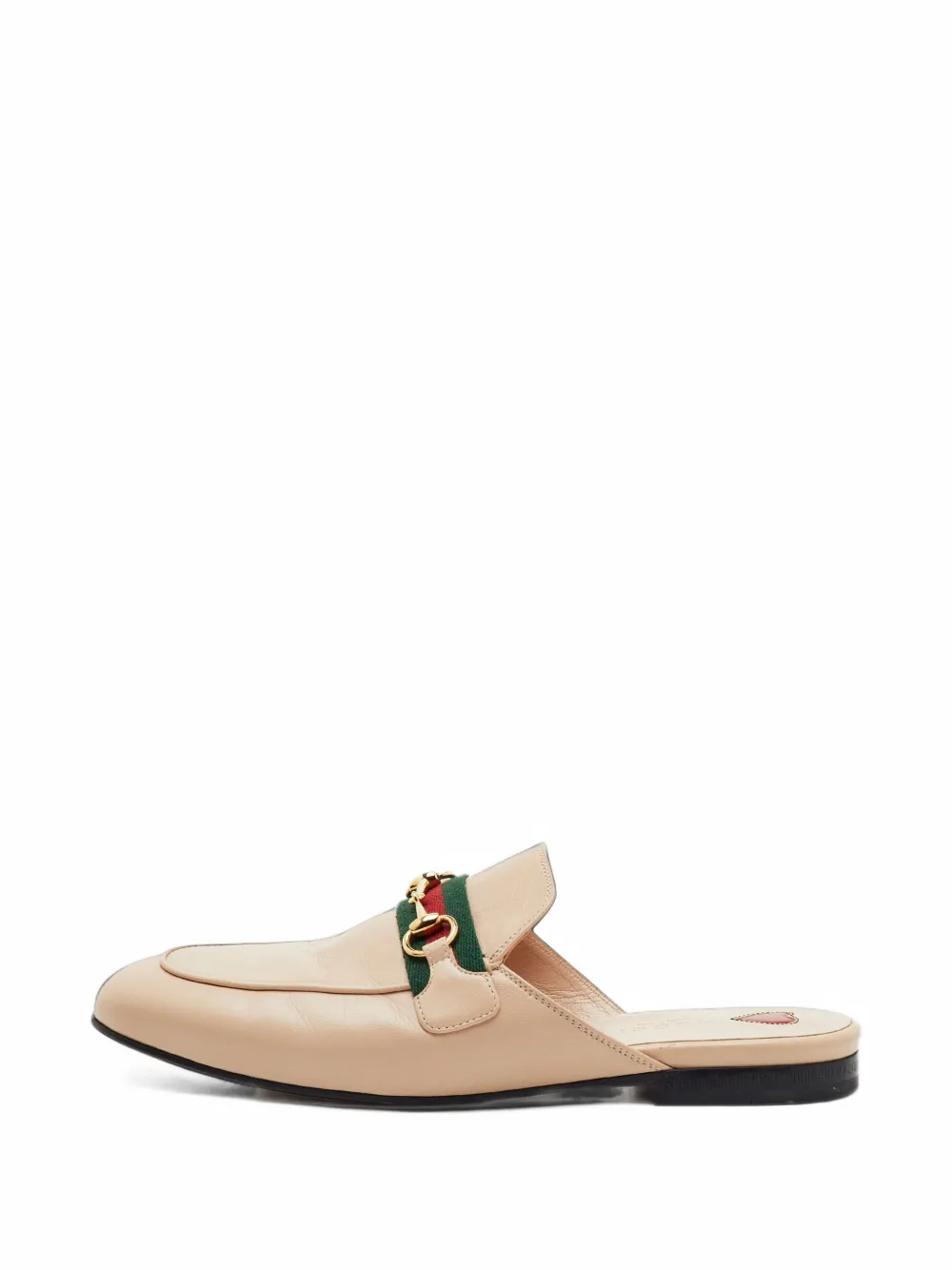 Gucci Pre-Owned Princetown Horsebit Web mules - Nude