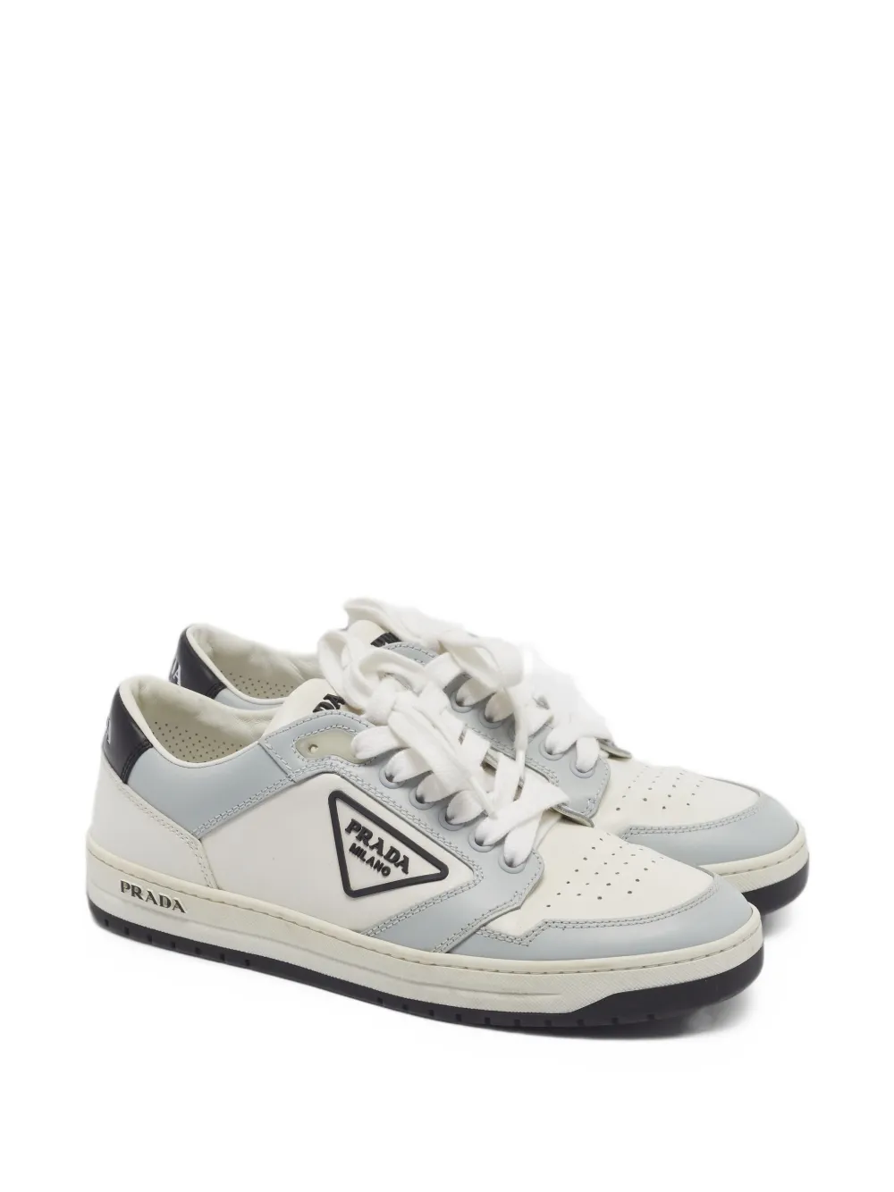 Prada Pre-Owned Downtown leather sneakers - Weiß