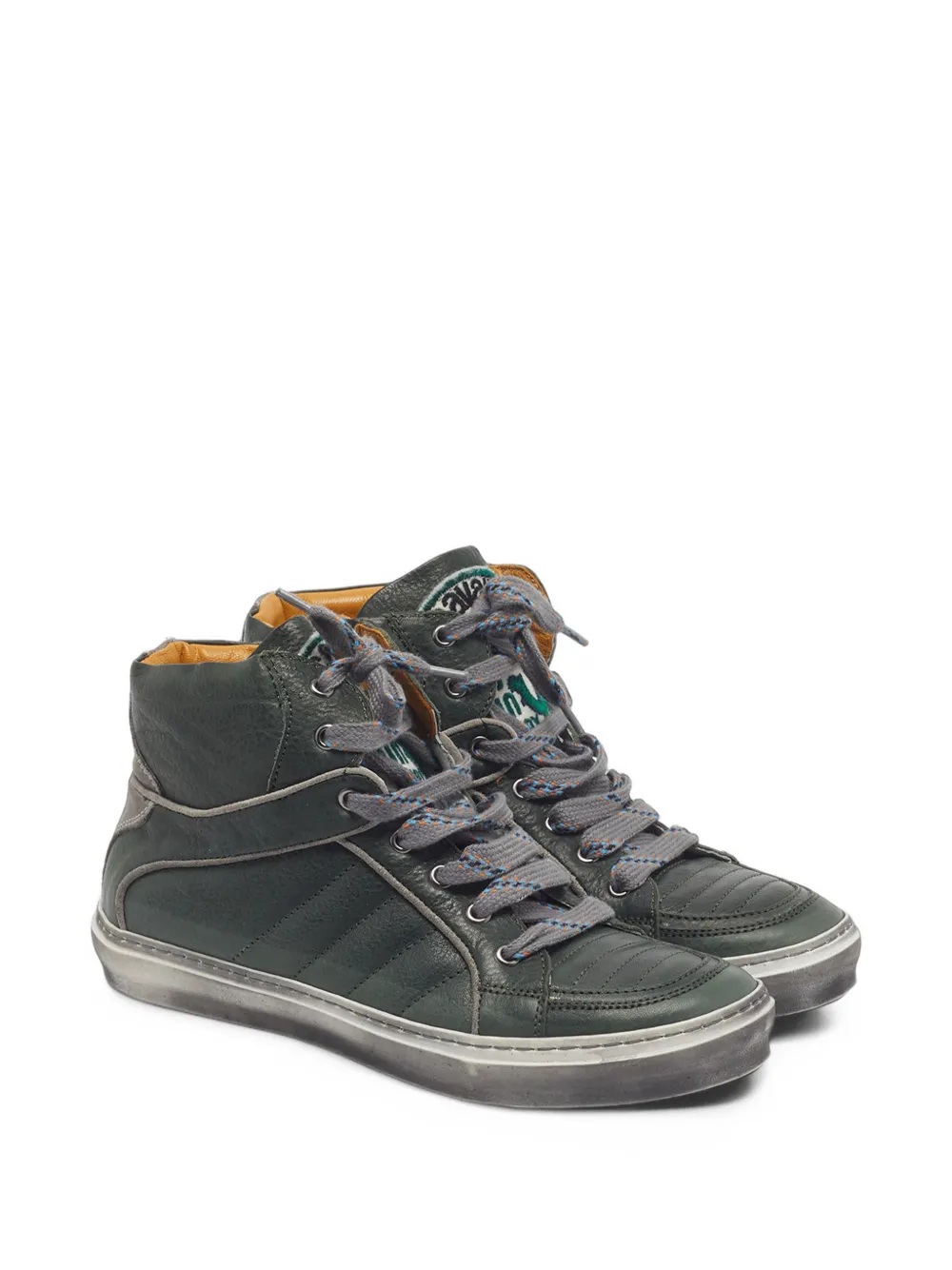 Roberto Cavalli Vintage logo-embroidered high-top sneakers - Grün
