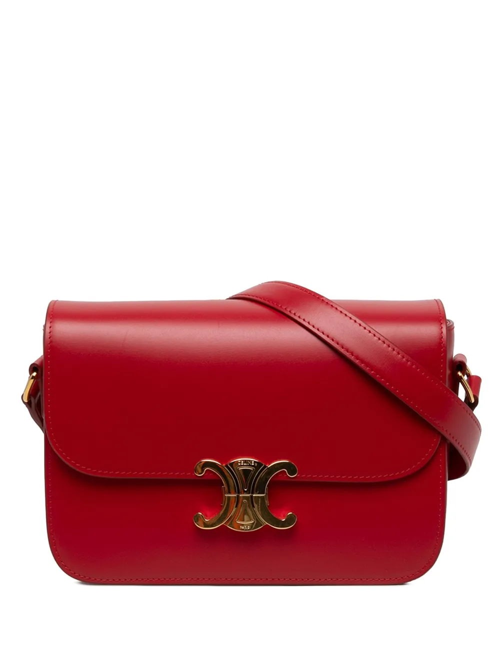 Celine Pre-Owned 2024 Classique Shiny Calfskin Triomphe crossbody bag - Rot
