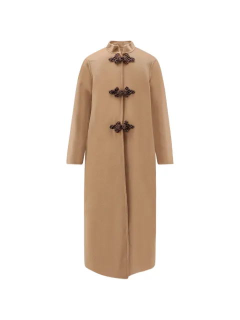 PHILIPPA 1970 Harriet frog-fastening wool single-breasted coat