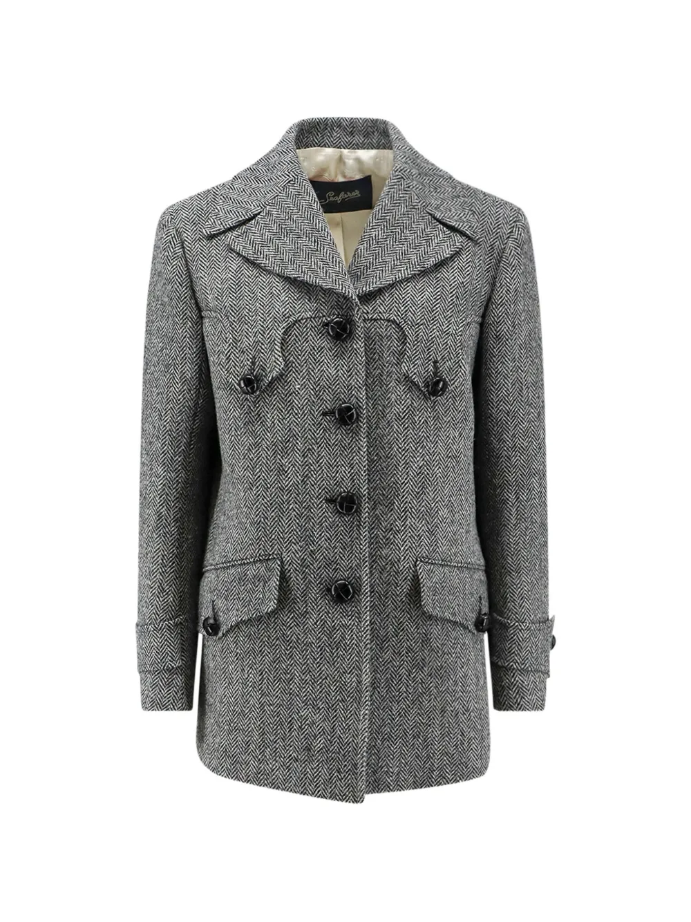 Seafarer Naima herringbone-pattern coat - Grigio