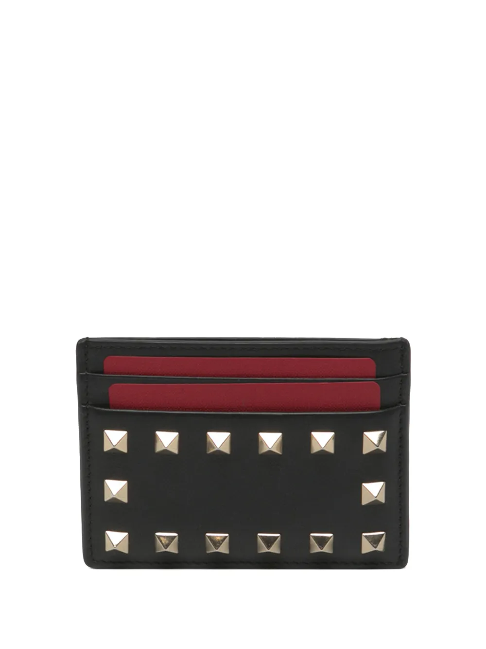 Valentino Garavani Pre-Owned 2000-2017 Leather Rockstud card holder - Schwarz