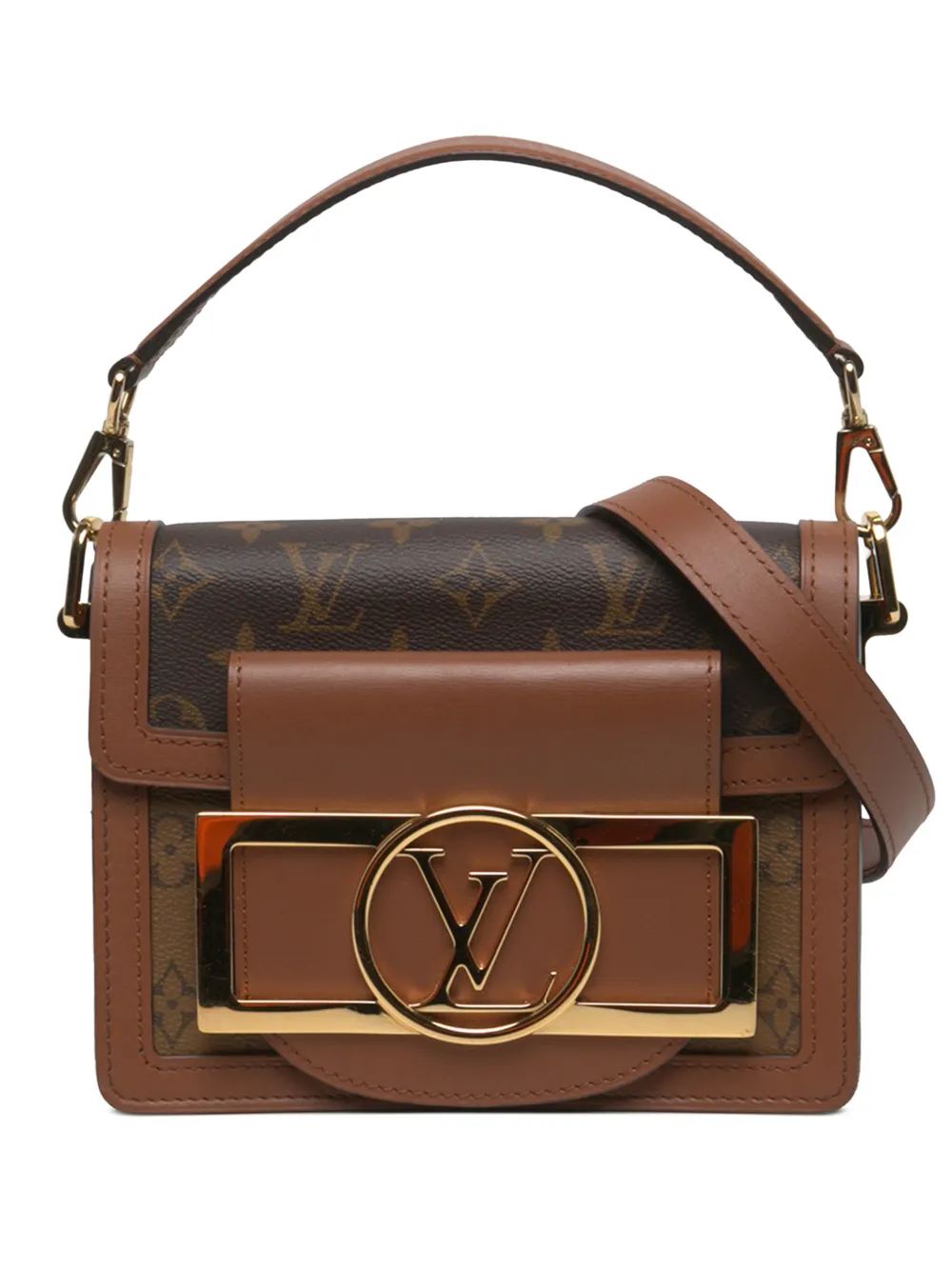 Louis Vuitton Pre-Owned 2000-2026 Monogram Reverse Mini Dauphine Lock XL satchel - Marrone