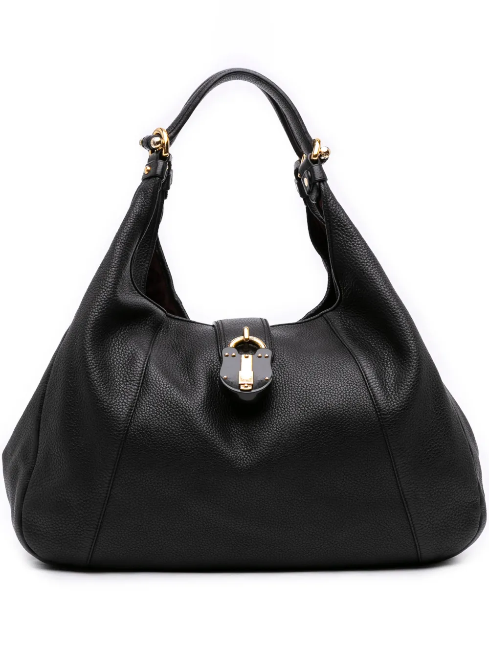 Loewe Pre-Owned 2009 Calfskin Calle hobo bag - Black