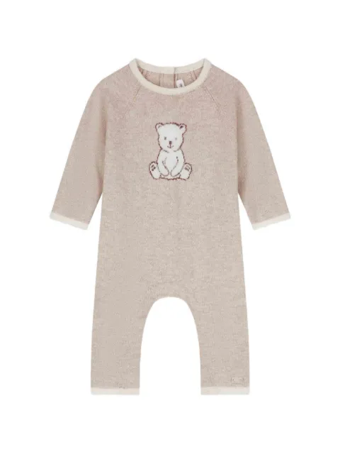 Tartine Et Chocolat bear-motif knitted romper
