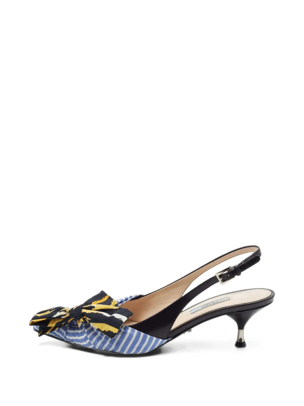 Prada Pre-Owned bow slingback pumps - Nero