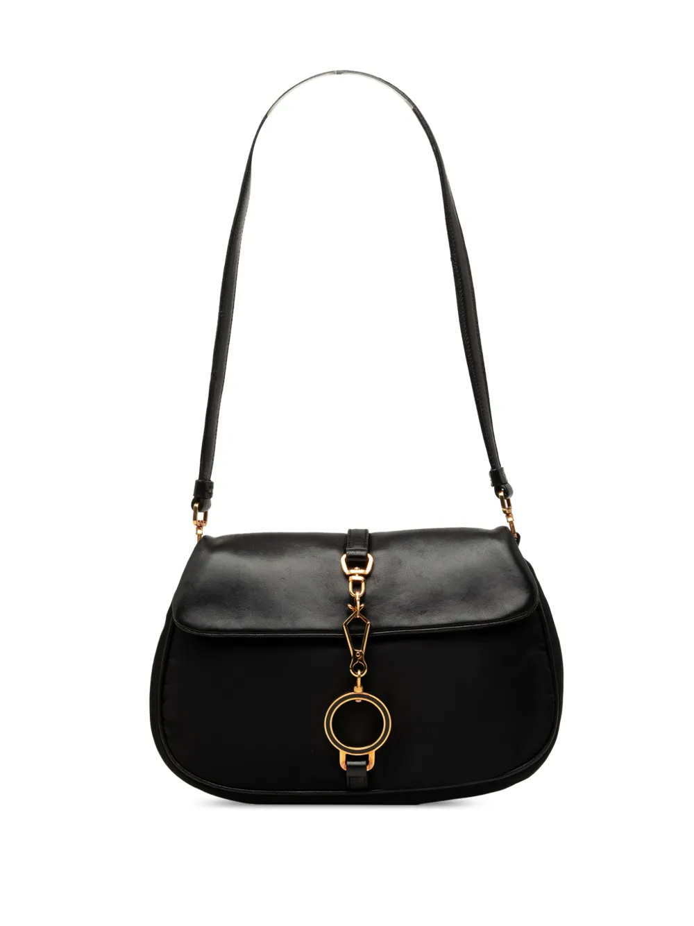 Prada Pre-Owned 2000-2013 Soft Calf and Tessuto shoulder bag - Nero