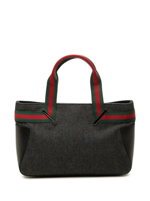 Gucci Pre-Owned bolso de mano vaquero con tribanda Web 2000-2015