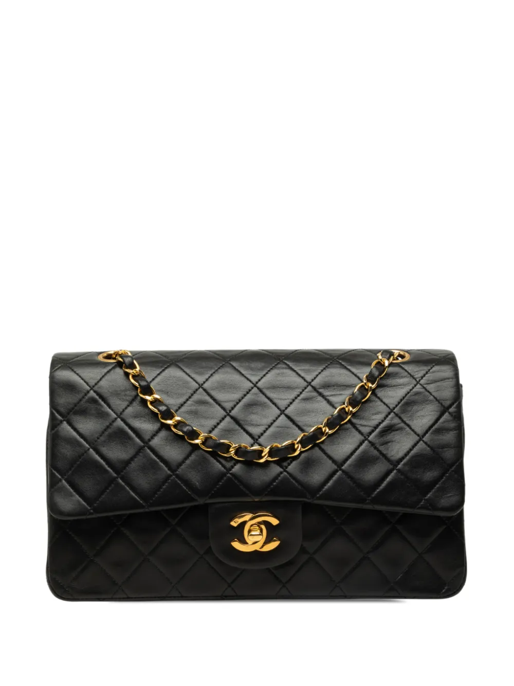 CHANEL Pre-Owned 1991-1994 Medium Classic Lambskin Double Flap shoulder bag - Black