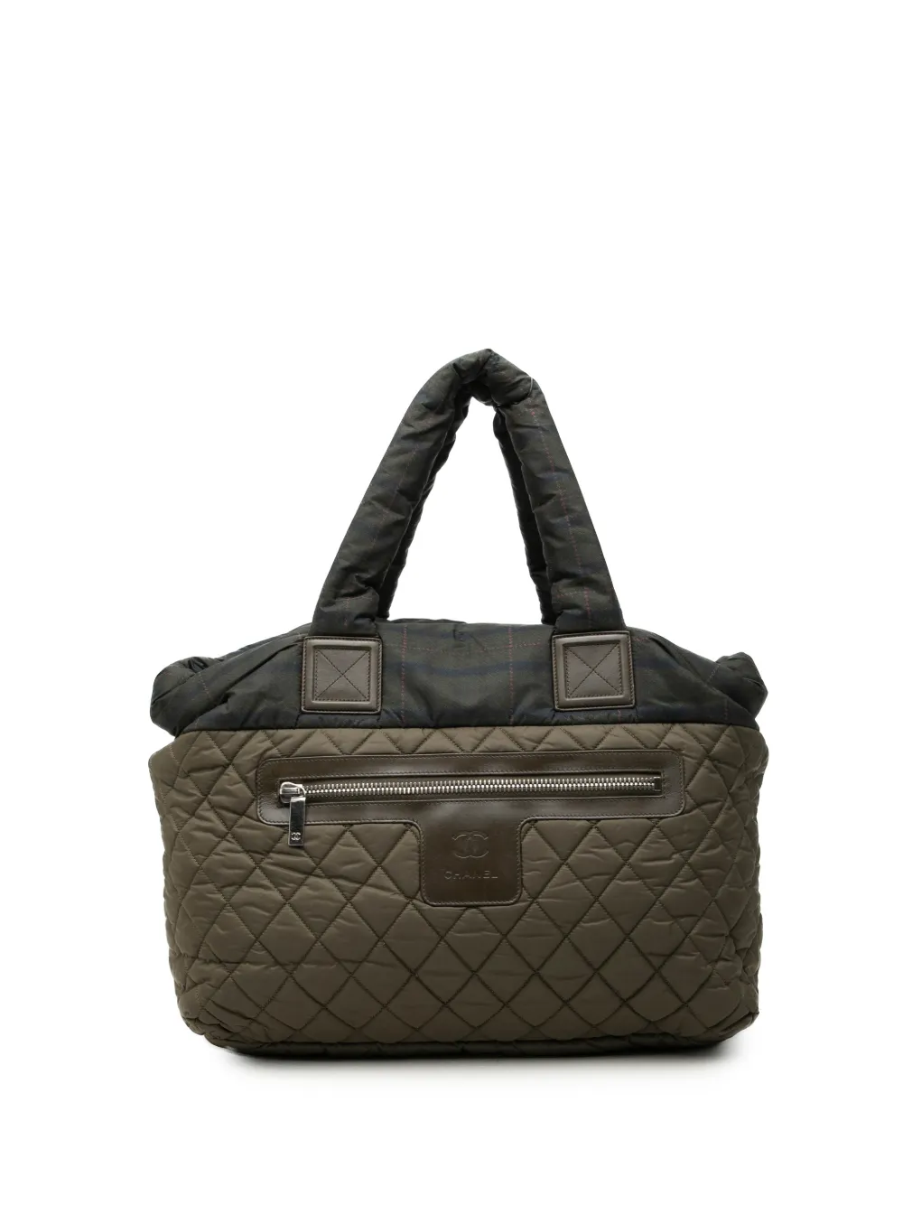 CHANEL Pre-Owned 2013-2014 Medium Quilted Nylon Coco Cocoon tote bag - Braun