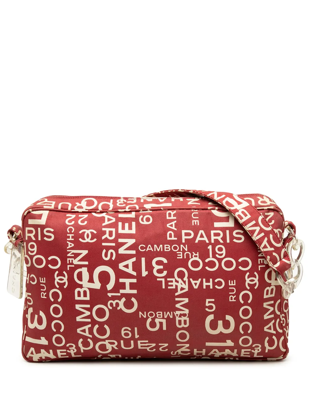 CHANEL Pre-Owned 2002-2003 Printed Canvas 31 Rue Cambon shoulder bag - Red