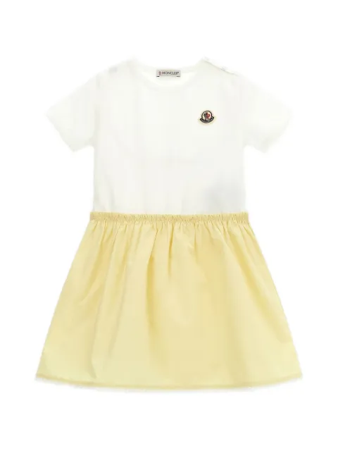 Moncler Enfant logo-patch ruffled dress