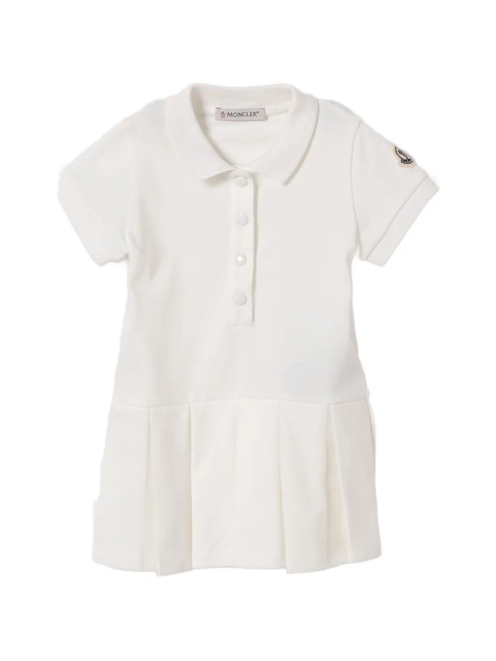 Moncler Enfant pleated polo-shirt dress Wit