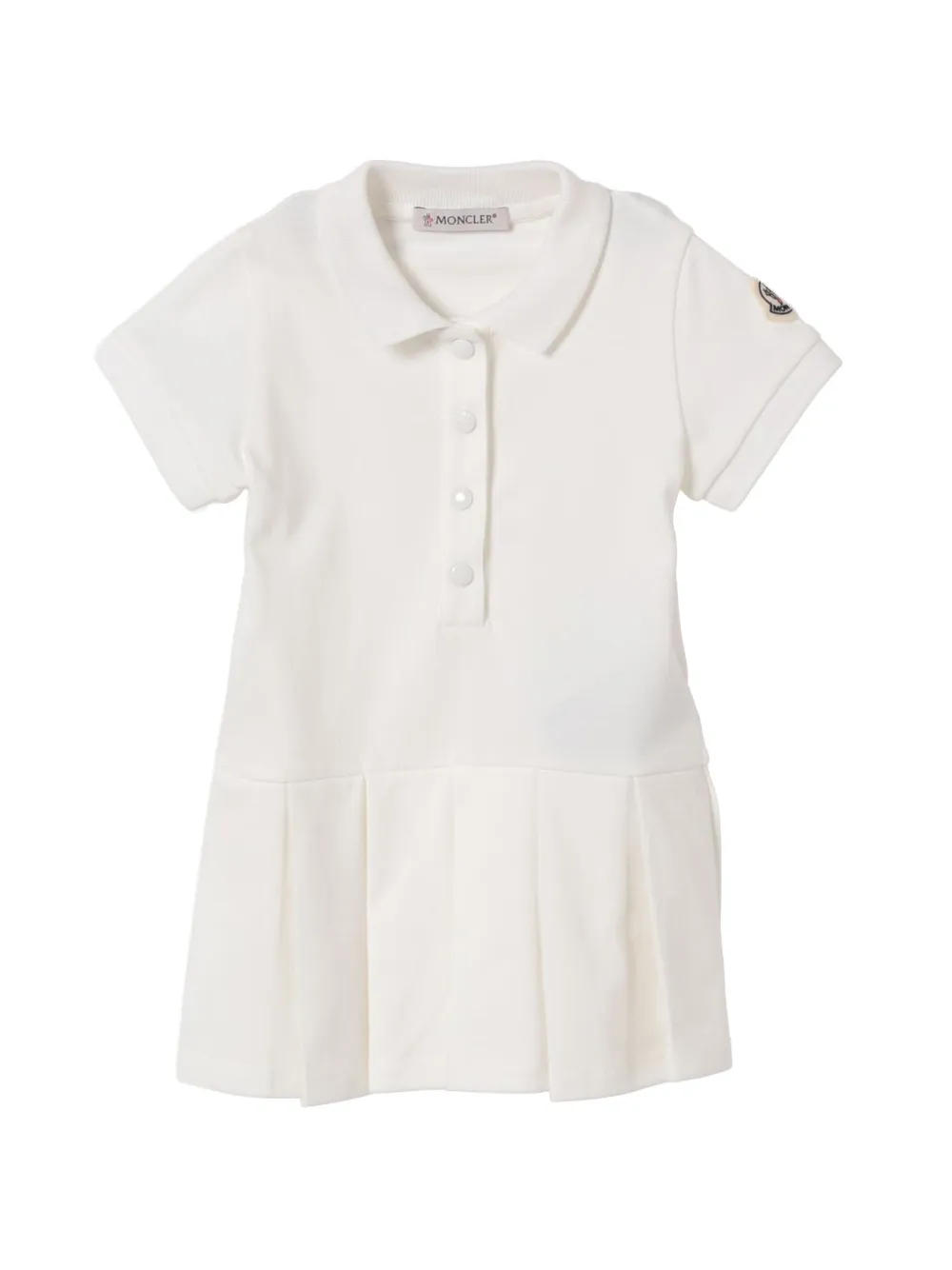 Moncler Enfant pleated polo-shirt dress Wit