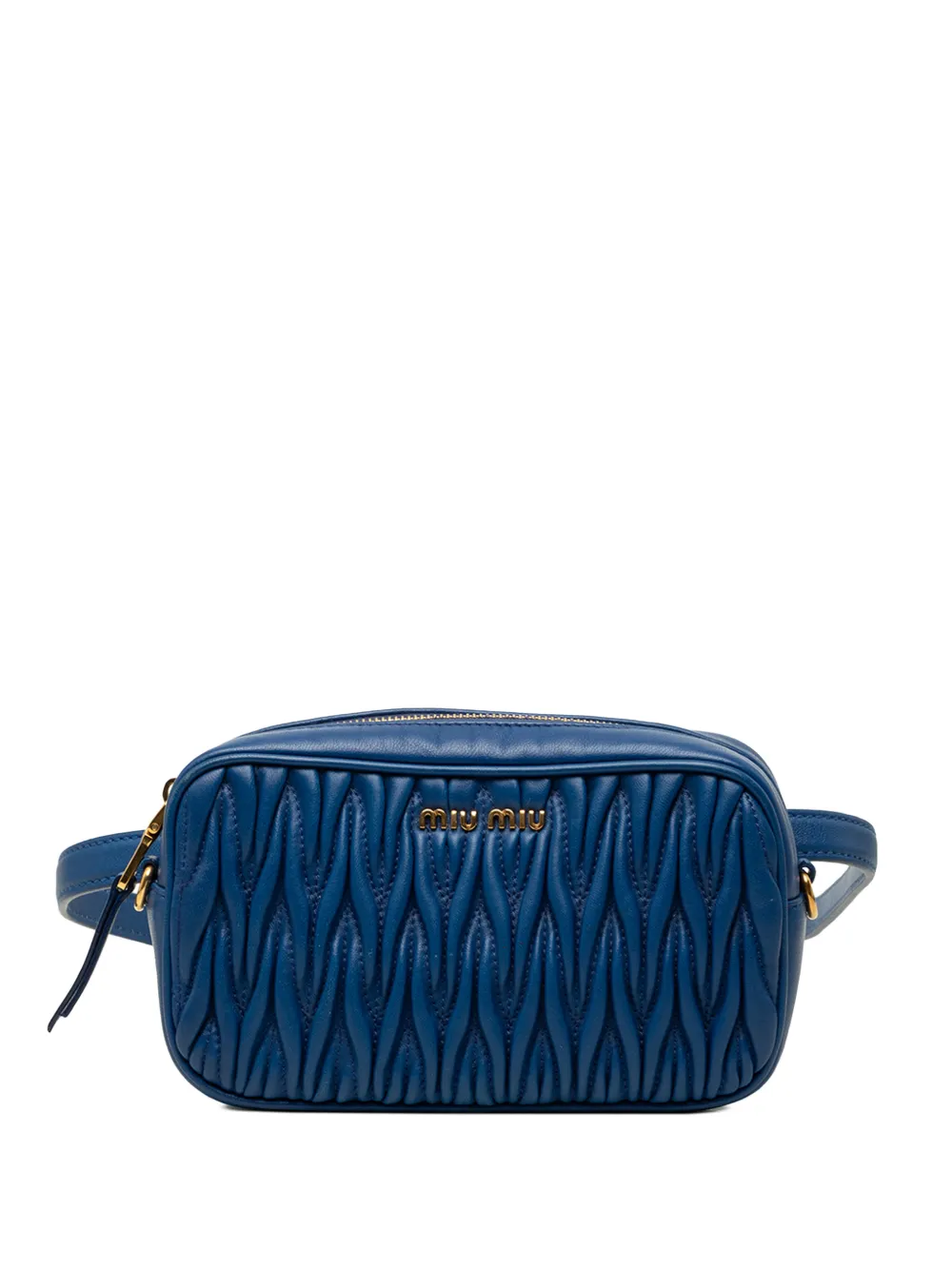 Miu Miu Pre-Owned 2010-2026 Matelasse Nappa belt bag - Blau
